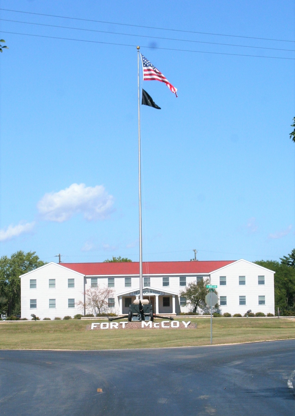 American Flag and Fort McCoy