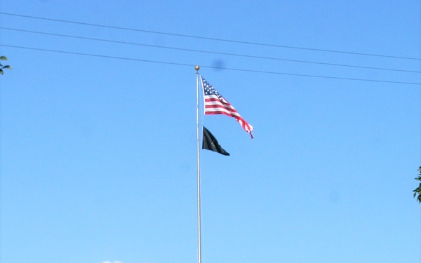 American Flag and Fort McCoy