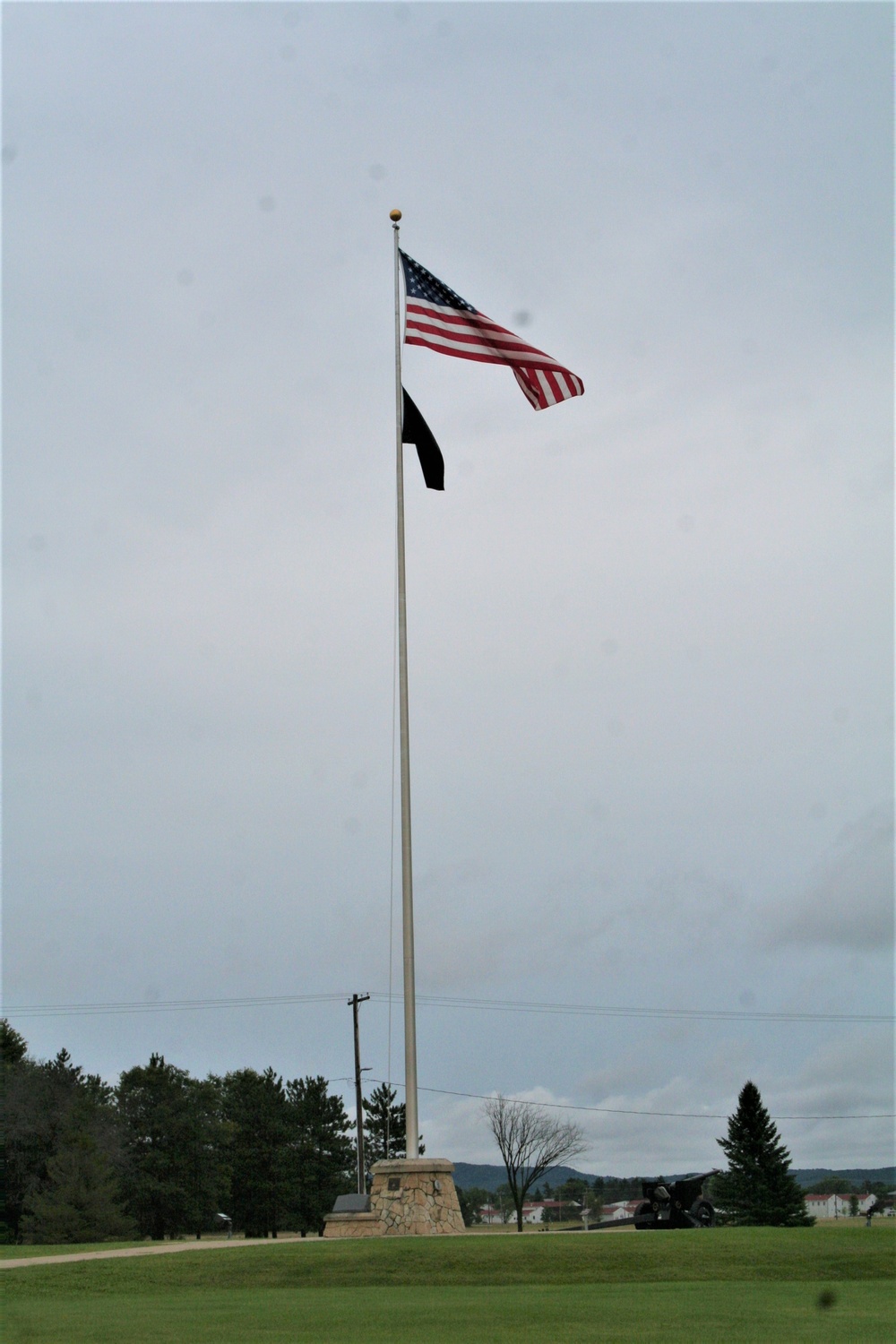 American Flag and Fort McCoy