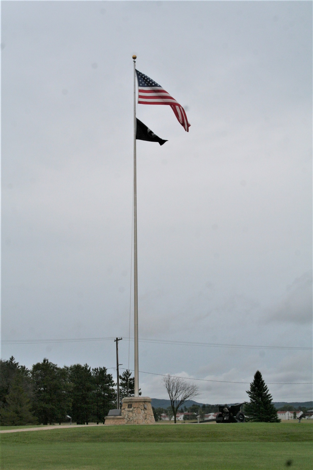 American Flag and Fort McCoy