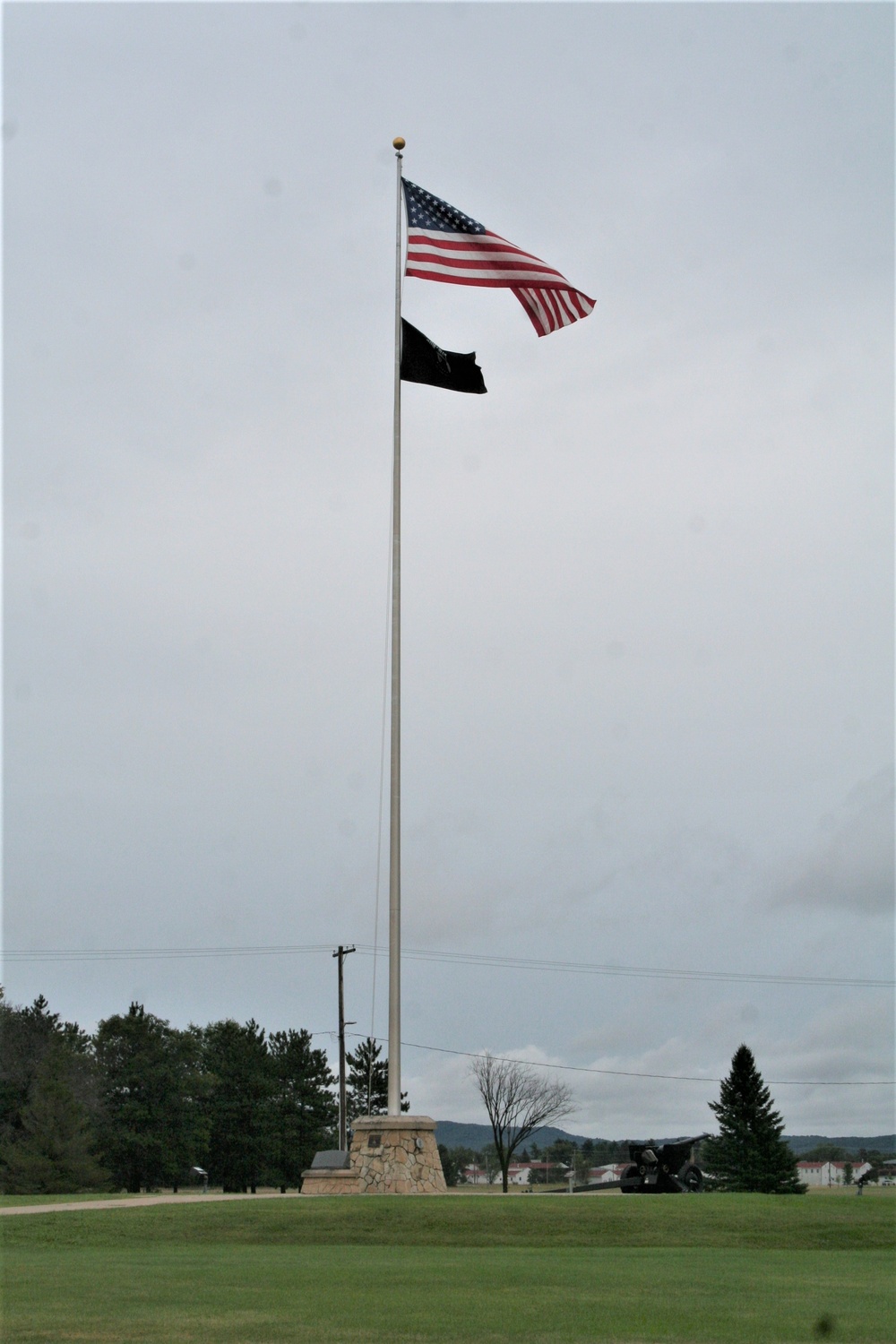 American Flag and Fort McCoy