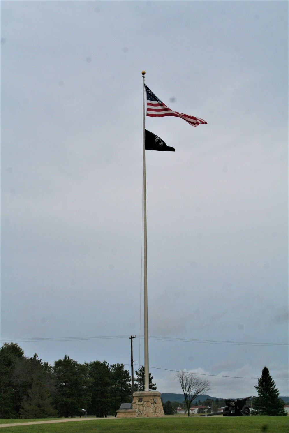 American Flag and Fort McCoy