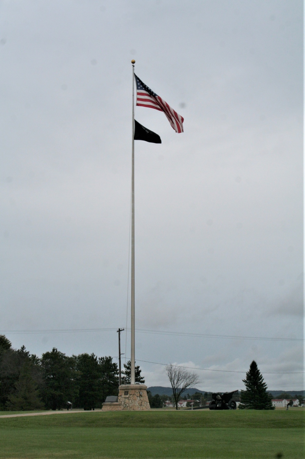 American Flag and Fort McCoy