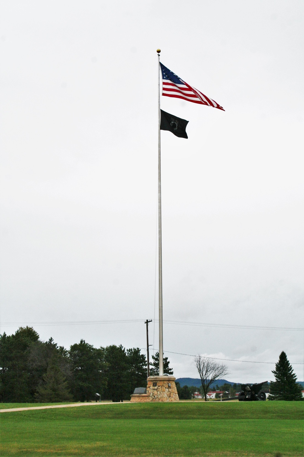 American Flag and Fort McCoy