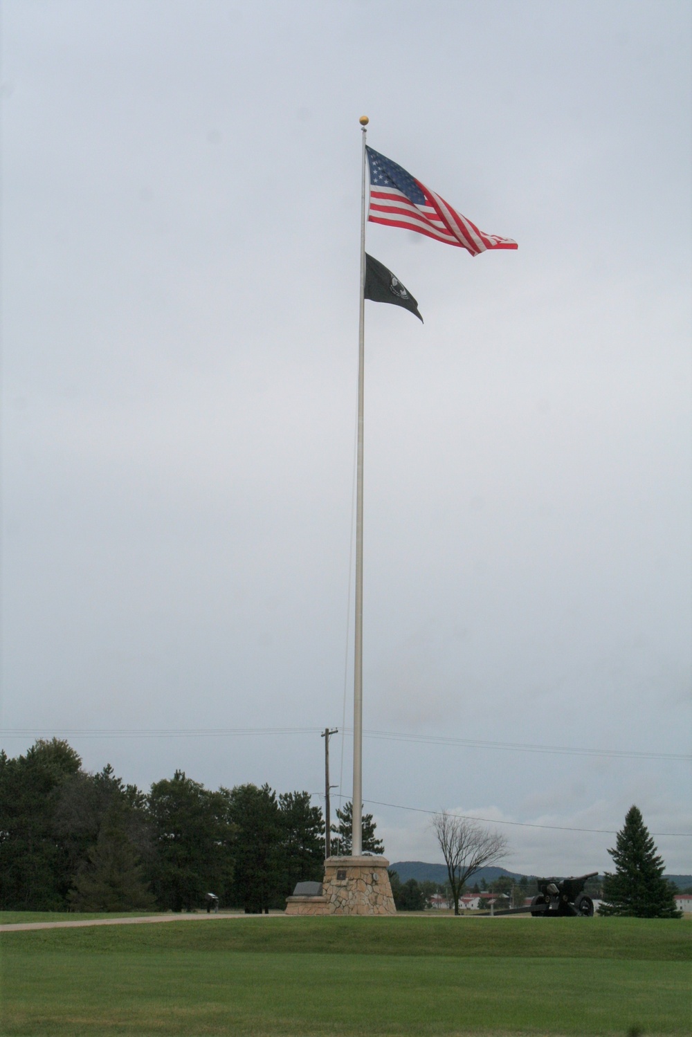 American Flag and Fort McCoy