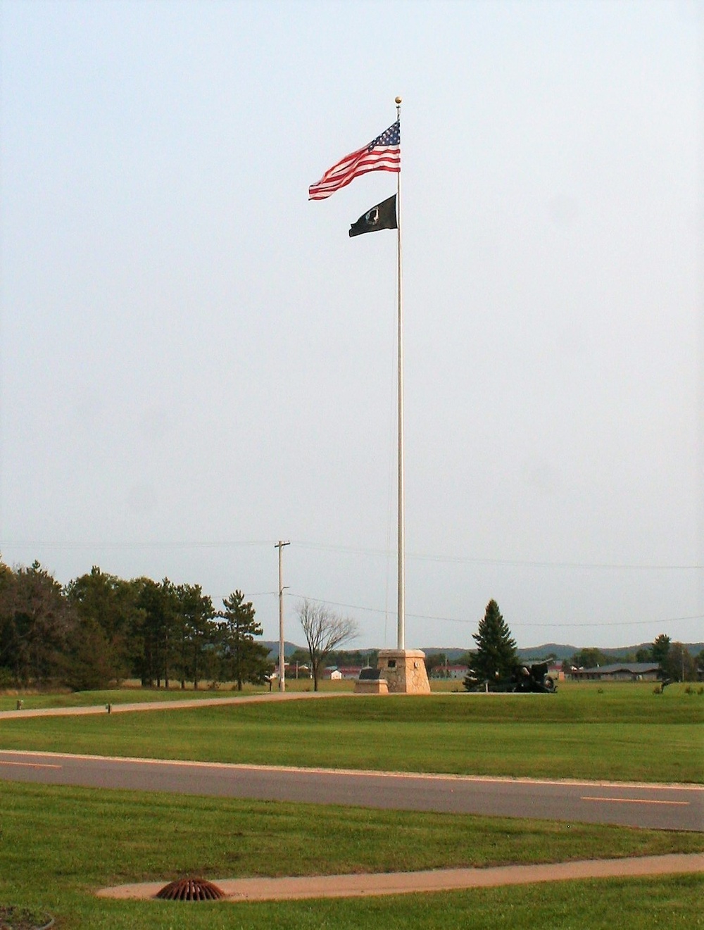 American Flag and Fort McCoy