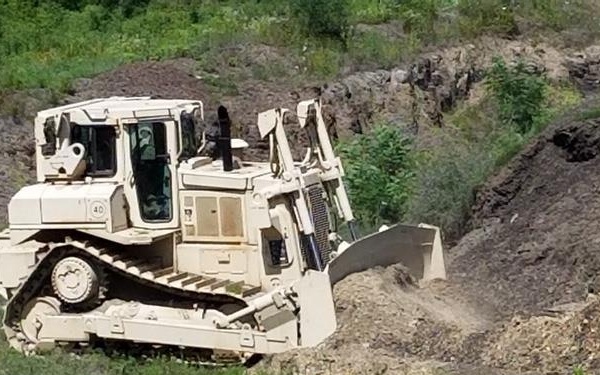 316th ESC’s 947th QM CO Horizontal Engineers Prepare Area for Construction