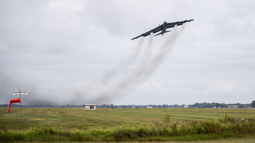 Barksdale B-52s takeoff as part of readiness exercise