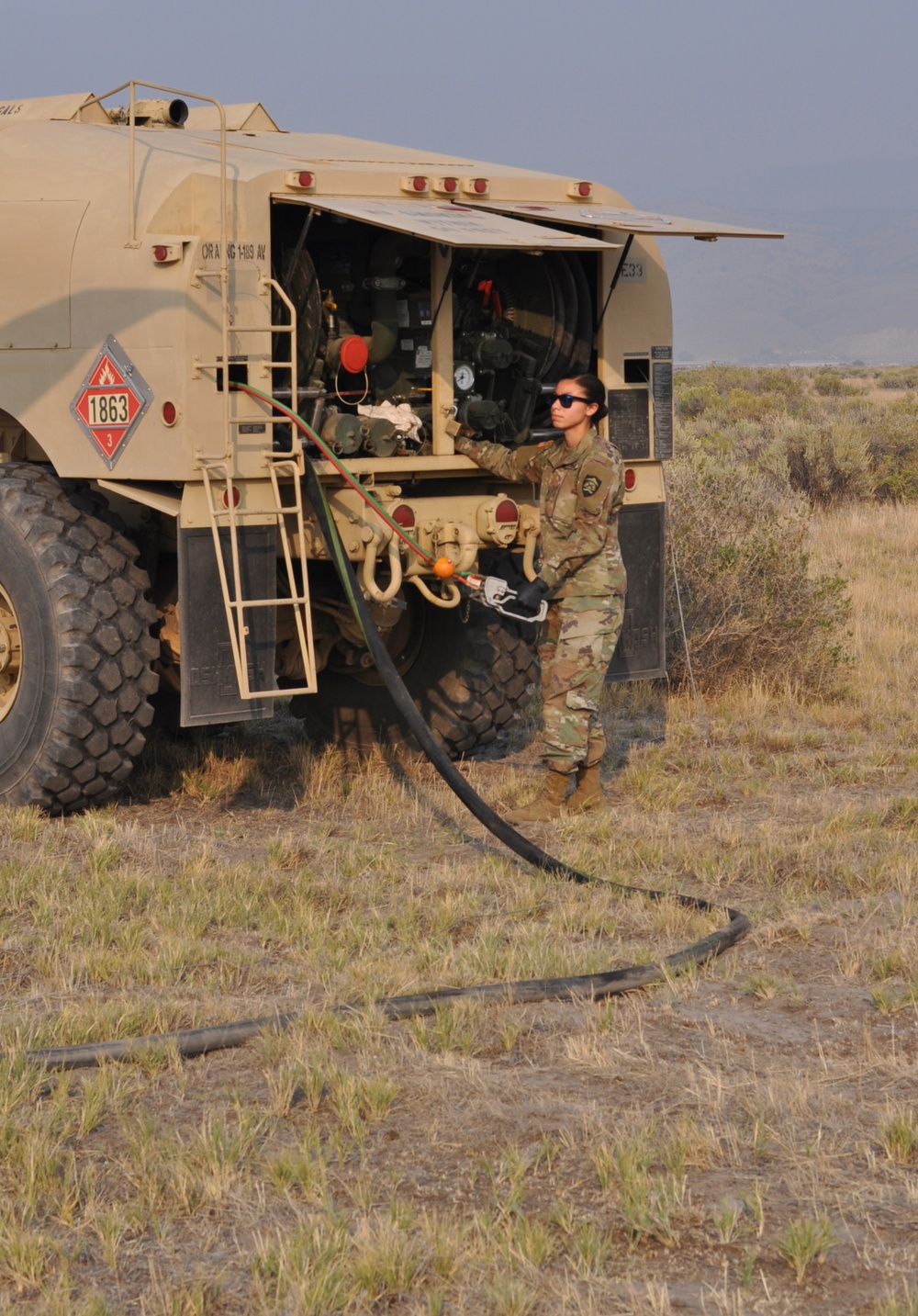 Oregon Guard Black Hawks support water bucket operations on Brattain Fire