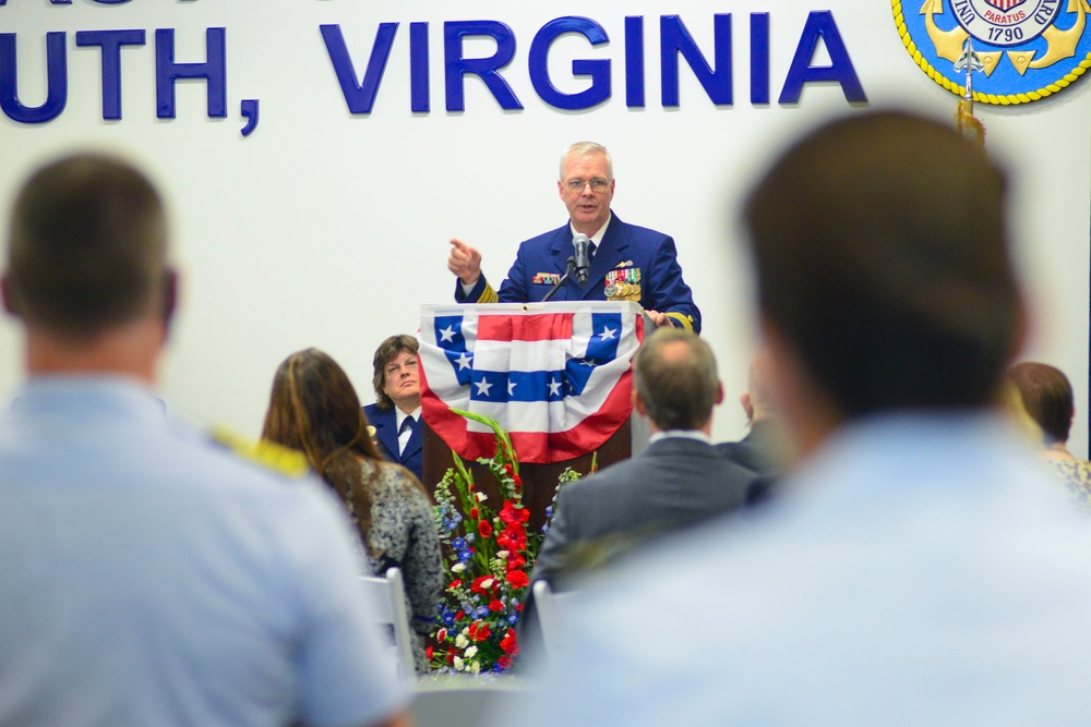 Coast Guard Fifth District holds change-of-command ceremony