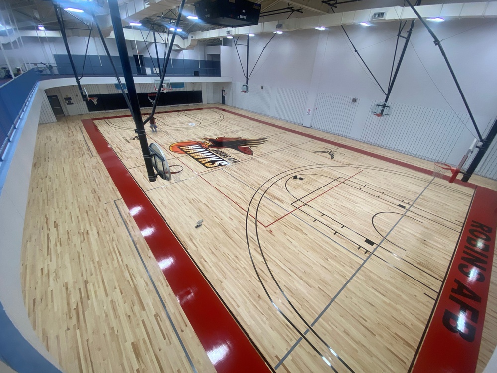Robins Air Force Base Fitness Center Basketball court renovation update