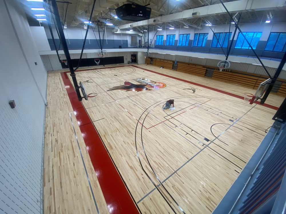 Robins Air Force Base Fitness Center Basketball court renovation update