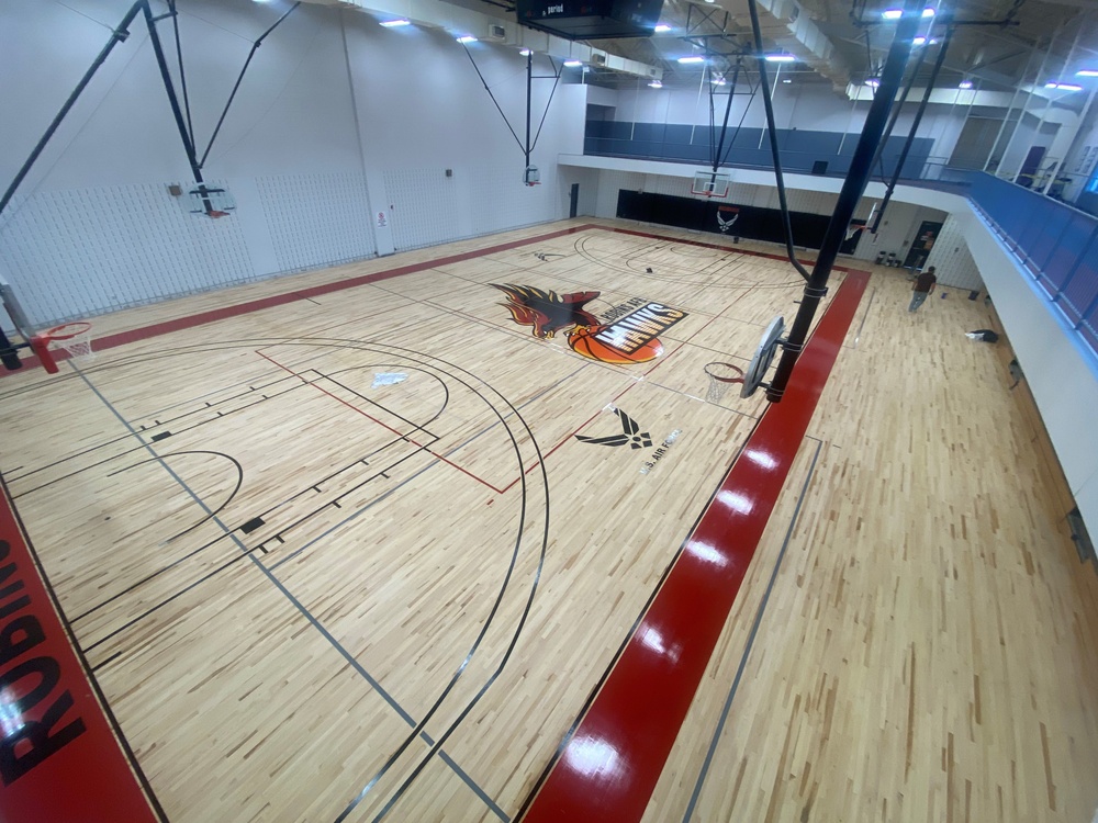 Robins Air Force Base Fitness Center Basketball court renovation update