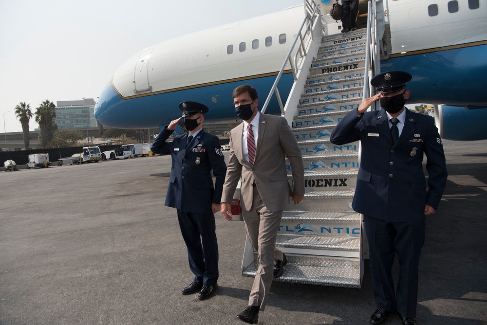 Defense Secretary Esper Visits California