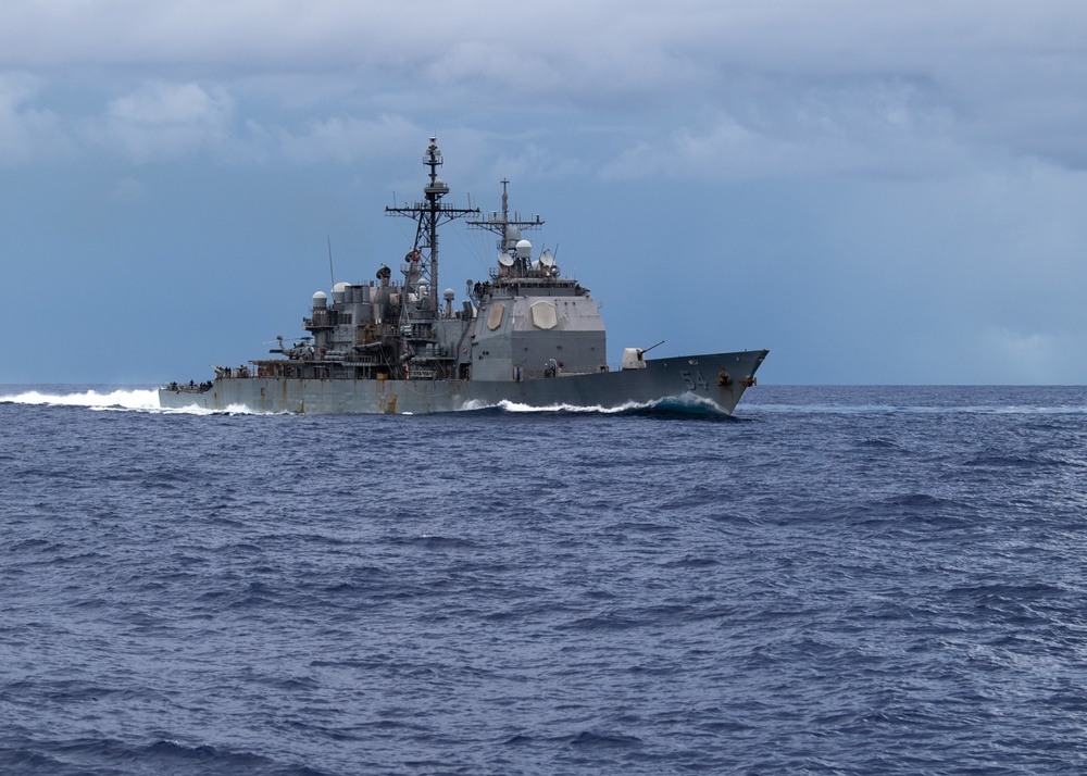 The Ticonderoga-class Guided-Missile Cruiser USS Antietam (CG 54) Conducts Operations in Support of Exercise Valiant Shield 2020.