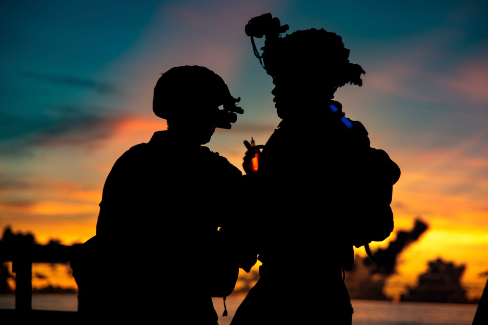 Day or Night; Marines with 2/4 fire modified table 6 range aboard New Orleans