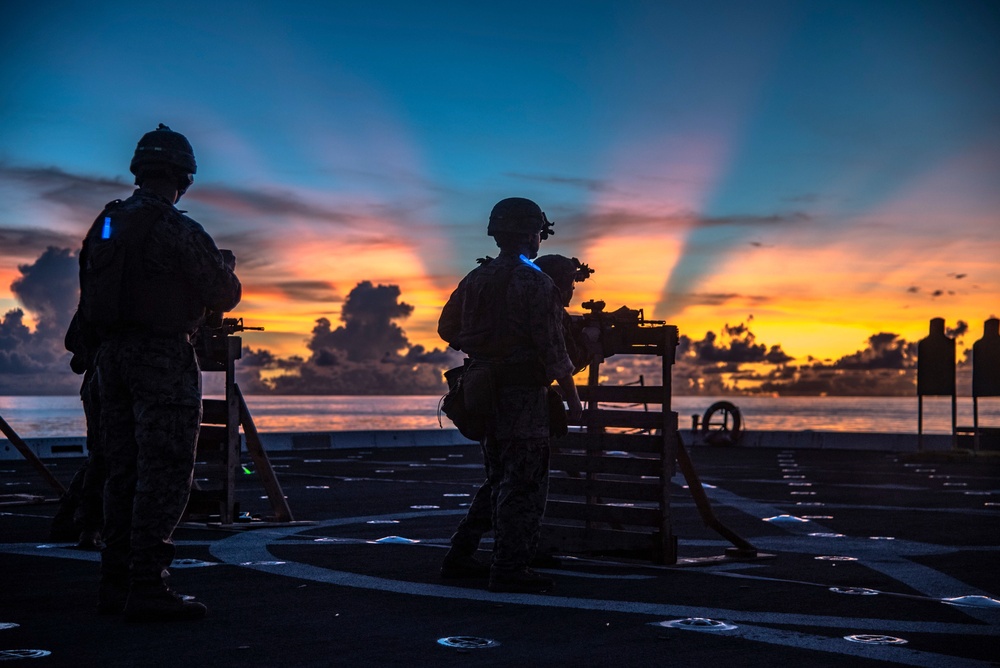 Day or Night; Marines with 2/4 fire modified table 6 range aboard New Orleans