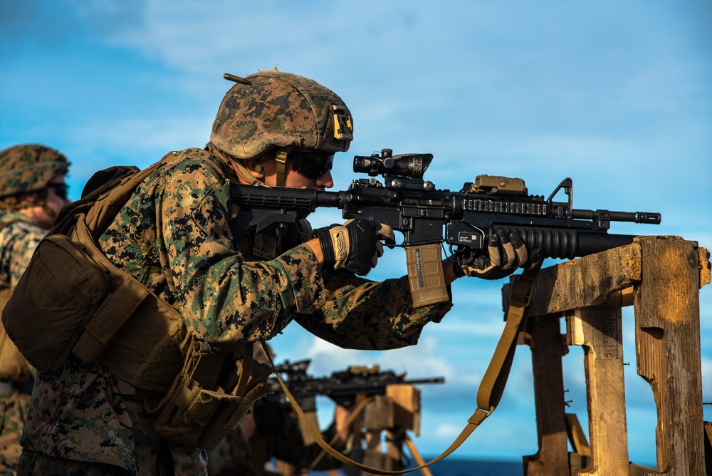 Day or Night; Marines with 2/4 fire modified table 6 range aboard New Orleans