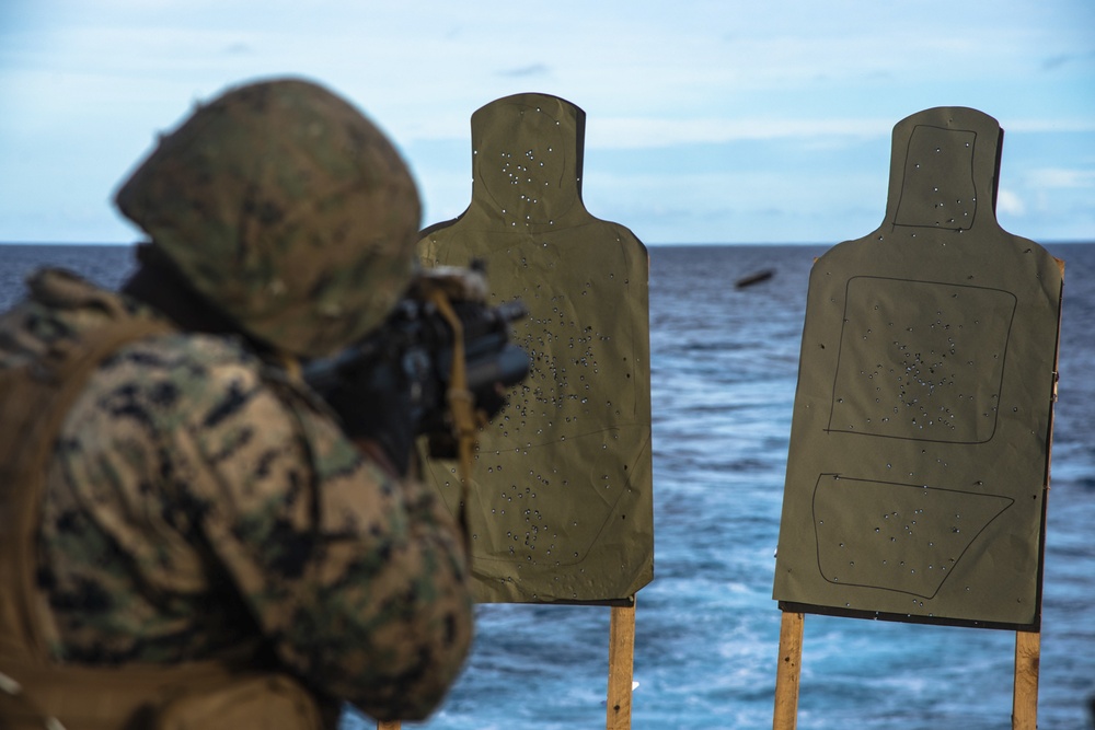 Day or Night; Marines with 2/4 fire modified table 6 range aboard New Orleans