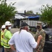 Commander checks in on Blue Roof installation