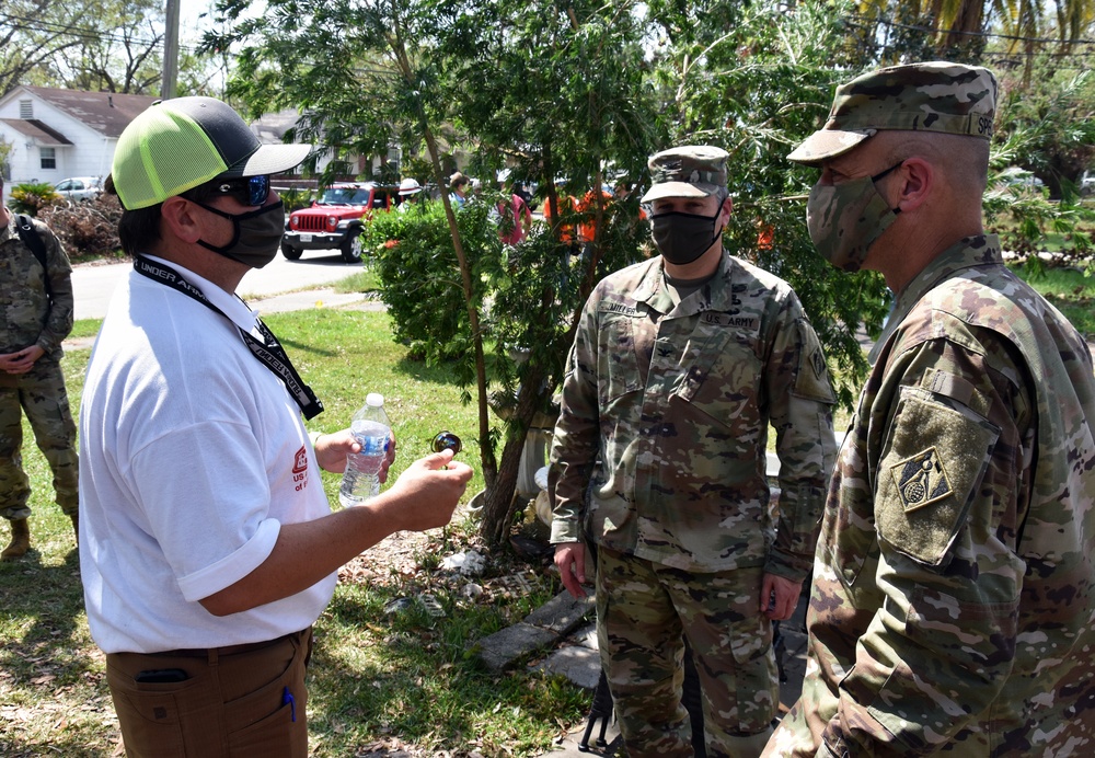 Chief of Engineers, Lt. Gen. Scott Spellmon visits Hurricane Laura response activities in southwest Louisiana