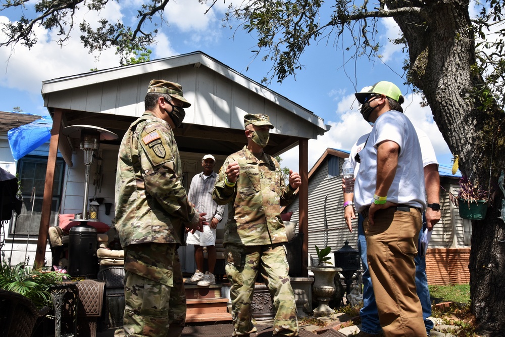 Chief of Engineers, Lt. Gen. Scott Spellmon visits Hurricane Laura response activities in southwest Louisiana