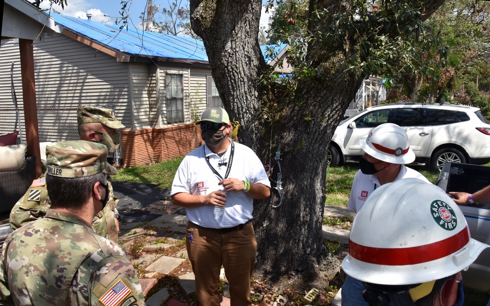 Chief of Engineers, Lt. Gen. Scott Spellmon visits Hurricane Laura response activities in southwest Louisiana