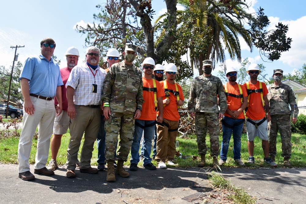 Chief of Engineers, Lt. Gen. Scott Spellmon visits Hurricane Laura response activities in southwest Louisiana