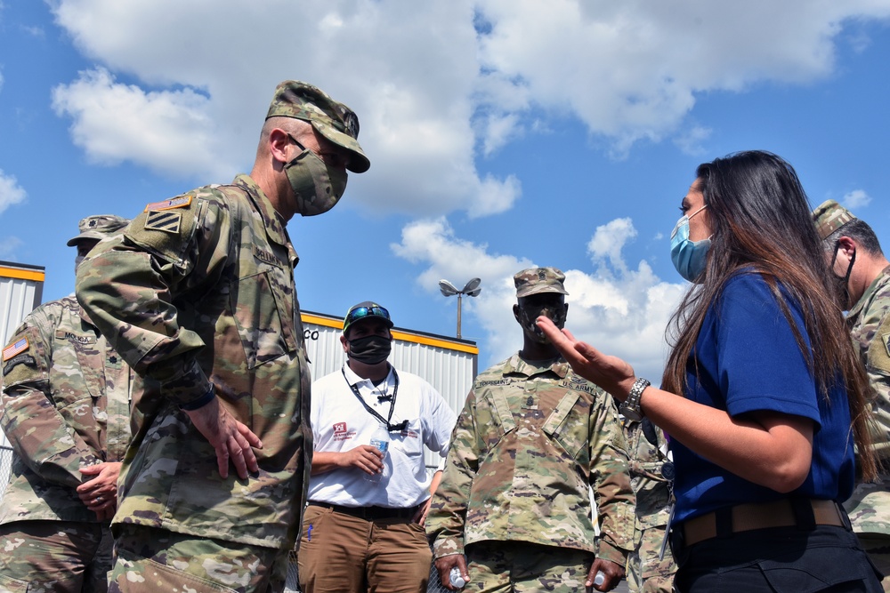 Chief of Engineers, Lt. Gen. Scott Spellmon visits Hurricane Laura response activities in southwest Louisiana