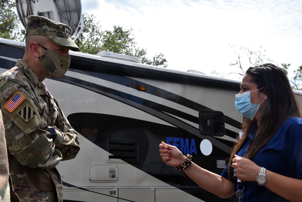 Chief of Engineers, Lt. Gen. Scott Spellmon visits Hurricane Laura response activities in southwest Louisiana