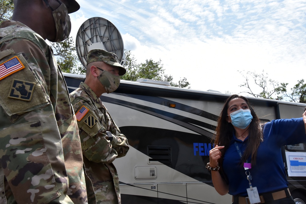 Chief of Engineers, Lt. Gen. Scott Spellmon visits Hurricane Laura response activities in southwest Louisiana