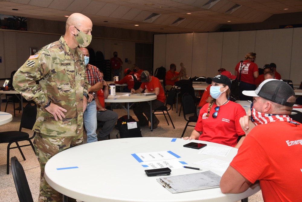 Chief of Engineers, Lt. Gen. Scott Spellmon visits Hurricane Laura response activities in southwest Louisiana