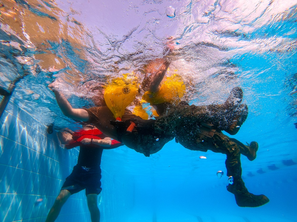 Coast Guard Conducts Water Survival Training in Bahrain