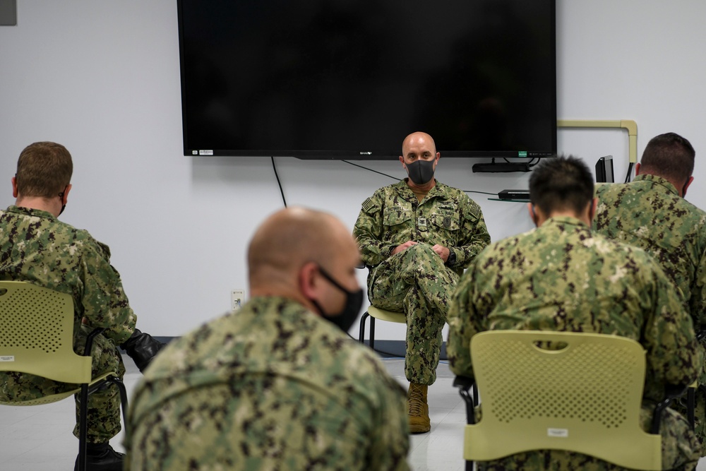 NAFM CMC Meets with Several Petty Officer First Classes