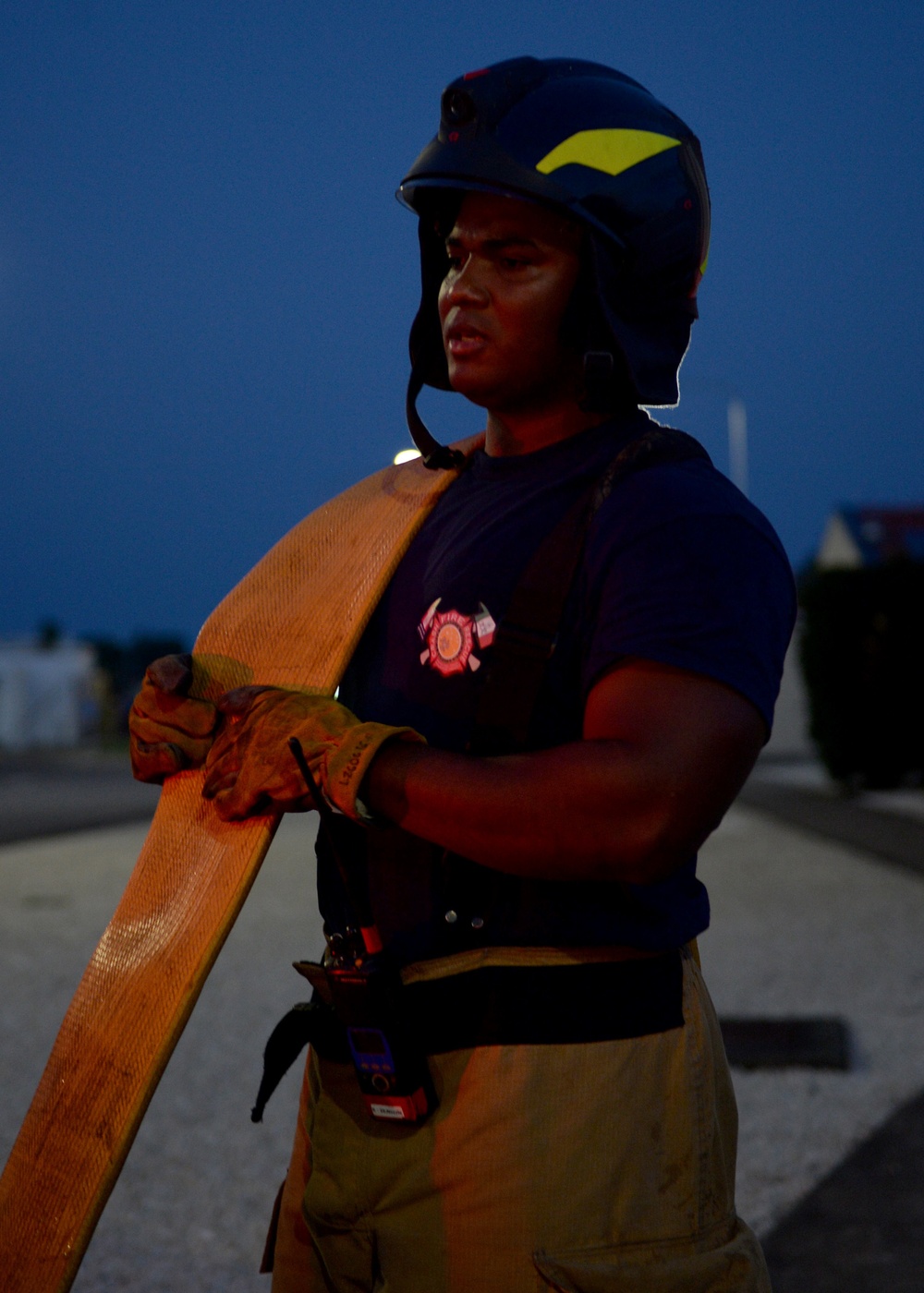 NAS Sigonella Fire and Emergency Services Conduct Nighttime Live Structural Fire Training