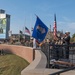 MIZZOU ROTC presents the colors prior the a B-2 Spirit flyover