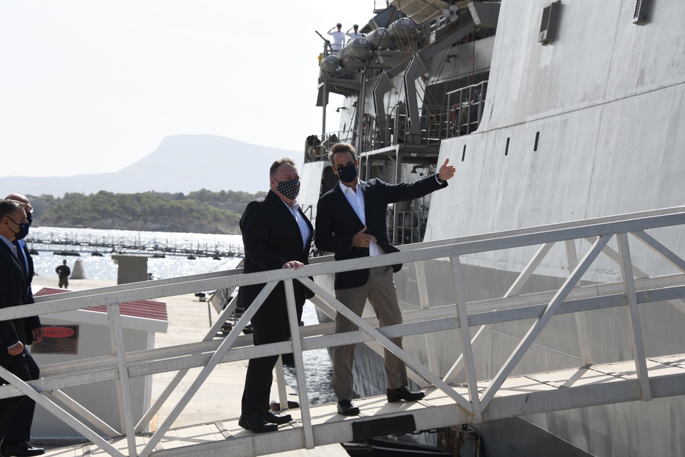 Secretary of State Mike Pompeo Visits Souda Bay, Crete, Greece