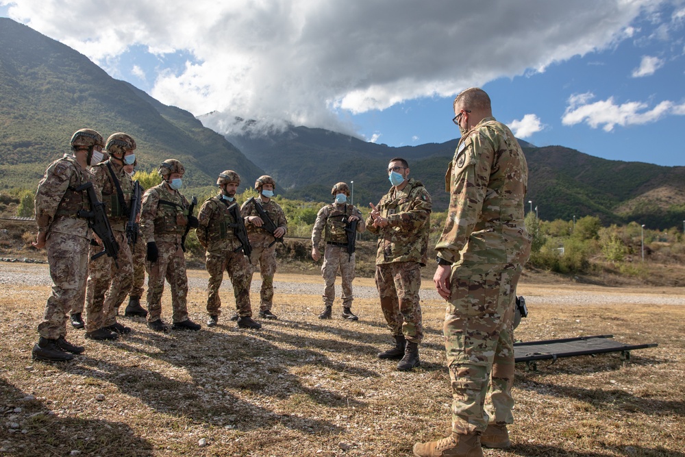 KFOR RC-E MEDEVAC conducts training with Italian contingent