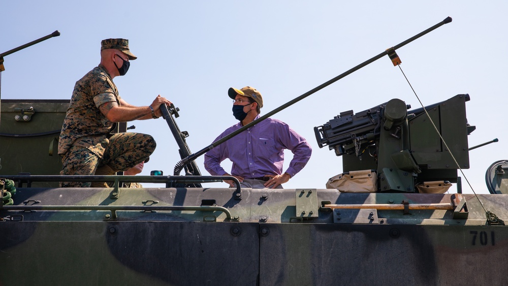 Secretary of Defense Views Amphibious Combat Vehicle