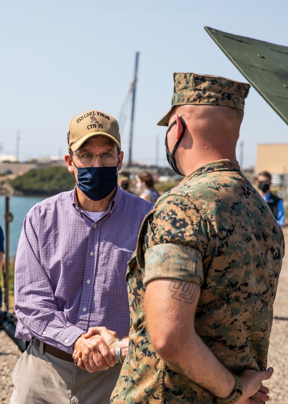 Secretary of Defense Views Amphibious Combat Vehicle