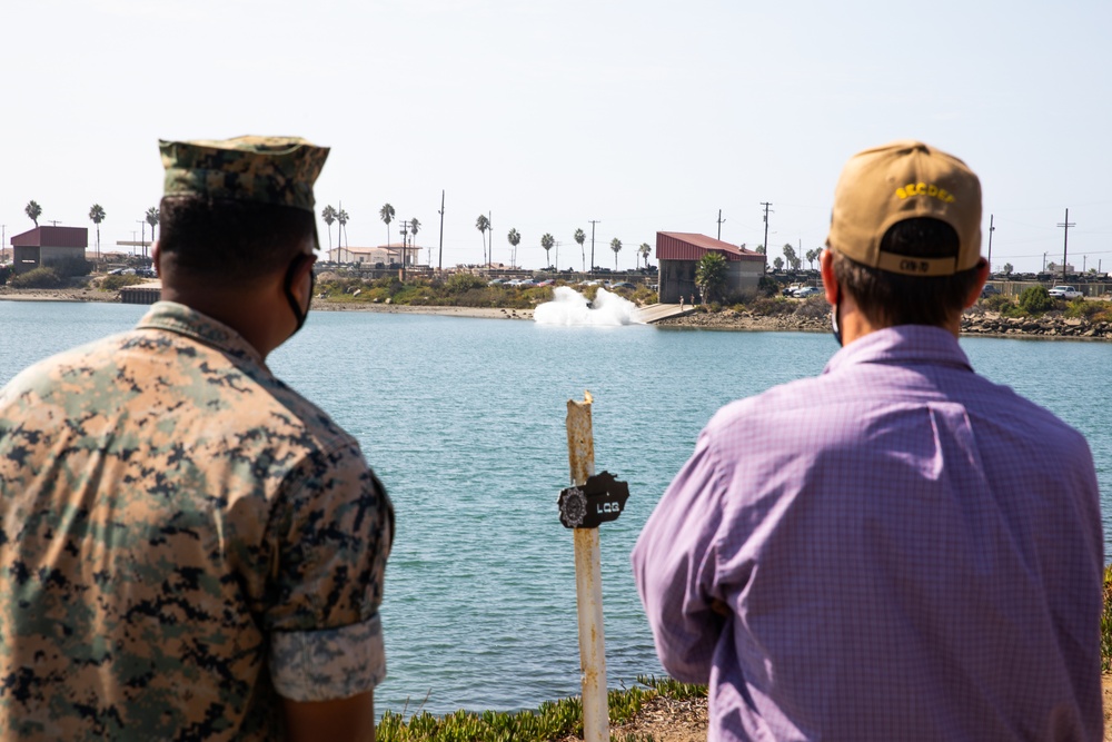 Secretary of Defense Views Amphibious Combat Vehicle