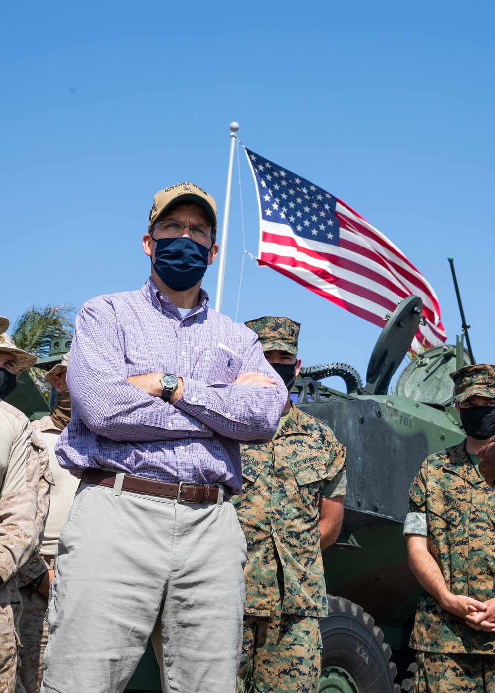 Secretary of Defense Views Amphibious Combat Vehicle