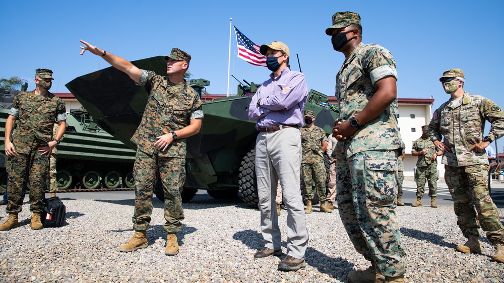 Secretary of Defense Views Amphibious Combat Vehicle