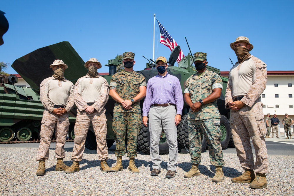 Secretary of Defense Views Amphibious Combat Vehicle