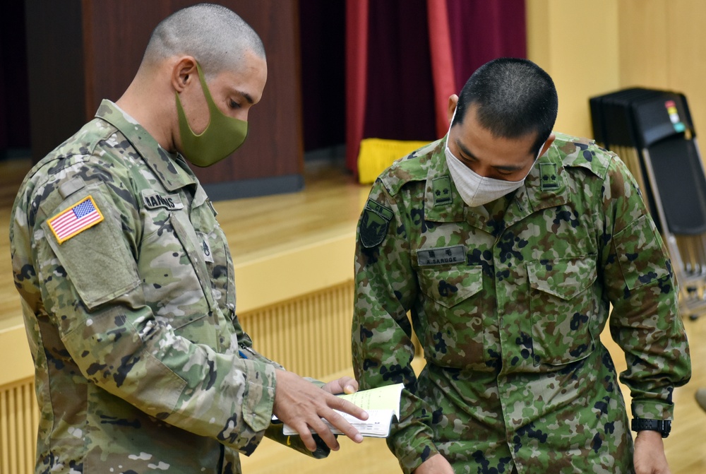 U.S. Army Reserve Affairs Japan, USARJ, helps JGSDF candidates hone interpretation skills