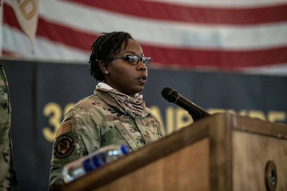 Honor Guard recognized for service.