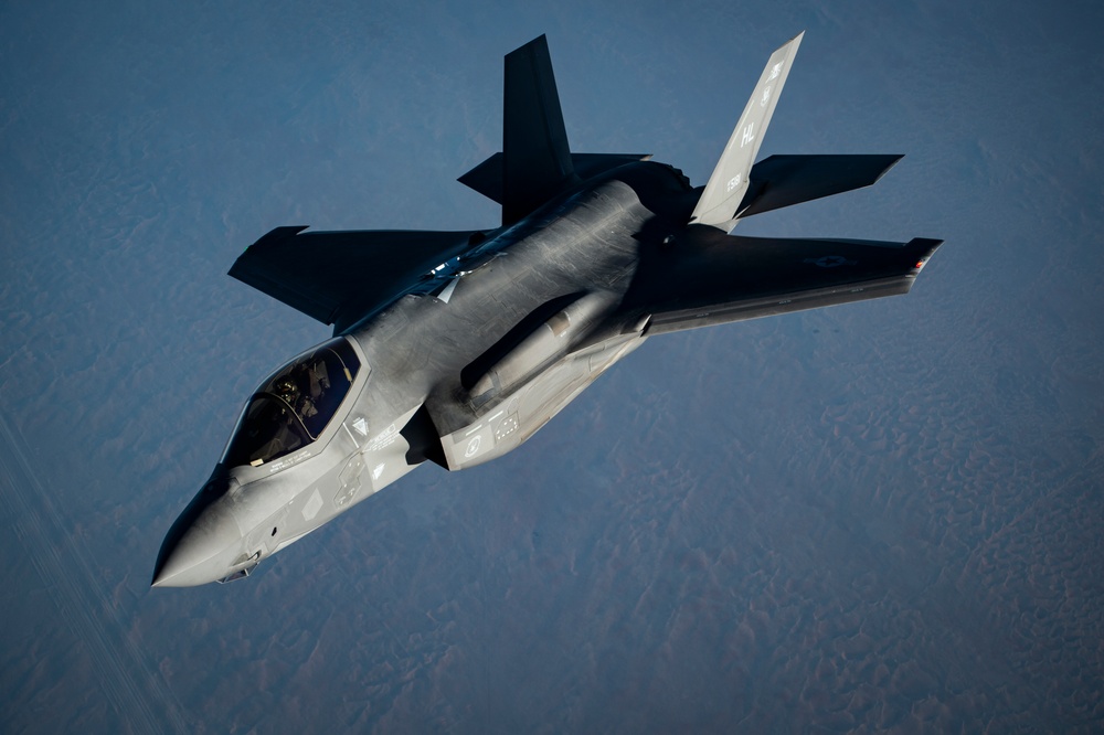 340th EARS Refuels USAF F-35A Lightning IIs for the Fight