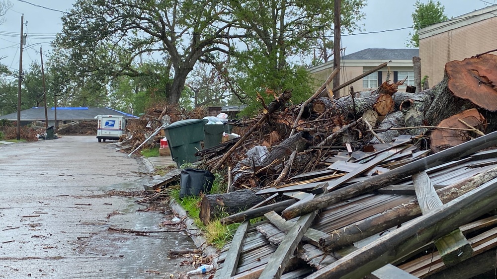 Southwest Louisiana debris in the aftermath of Hurricane Laura, September 2020