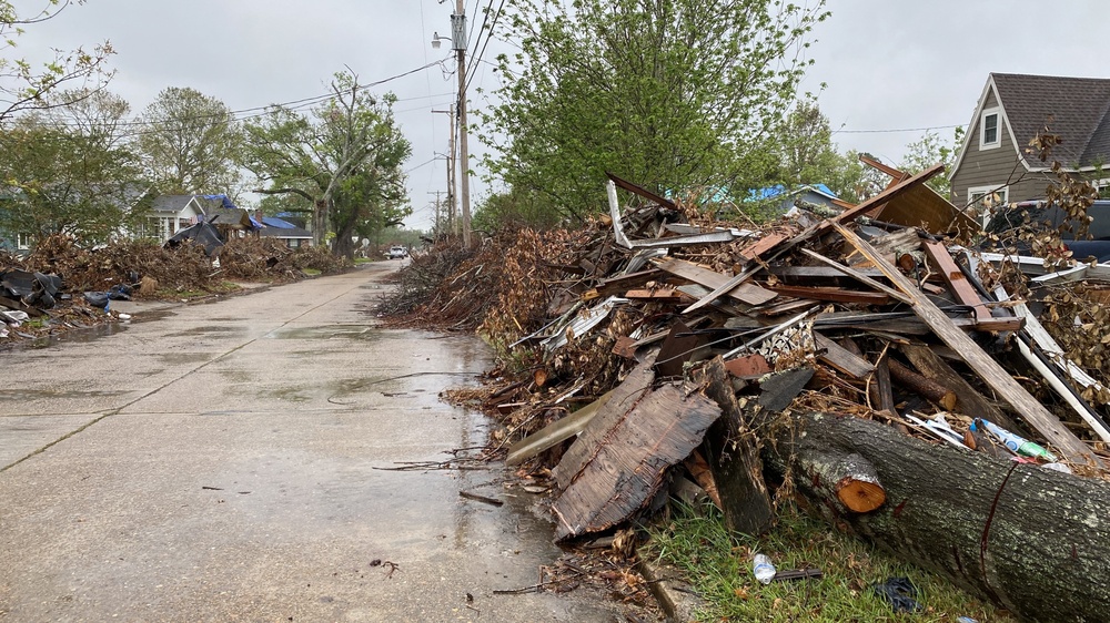 Southwest Louisiana debris in the aftermath of Hurricane Laura, September 2020