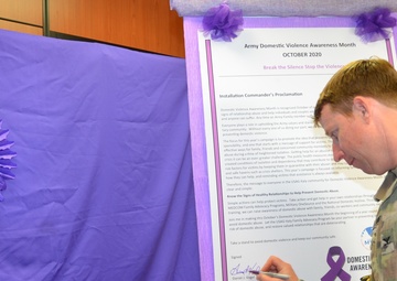 USAG Italy marks the start of Domestic Violence Awareness Month